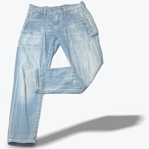Citizens of Humanity Leah Cropped Carpenter Jeans Cargo Style Size 23 Soft Denim